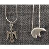 Image 8 : SEVEN STERLING SILVER NECKLACES WITH PENDANTS.