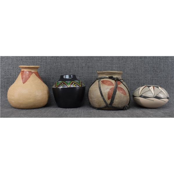 THREE MEXICAN POTTERY ITEMS, ONE DECORATIVE