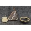Image 13 : TWELVE MISCELLANEOUS POTTERY PIECES, TWO FETISHES TWO HORSE HAIR BASKETS