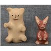 Image 14 : TWELVE MISCELLANEOUS POTTERY PIECES, TWO FETISHES TWO HORSE HAIR BASKETS