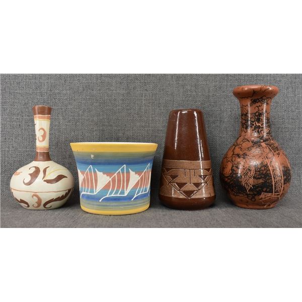 FOUR CERAMIC POTTERY ITEMS
