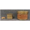 Image 8 : BASKETS, CARVED TURTLE, WOODLANDS BIRCH BARK CONTAINER