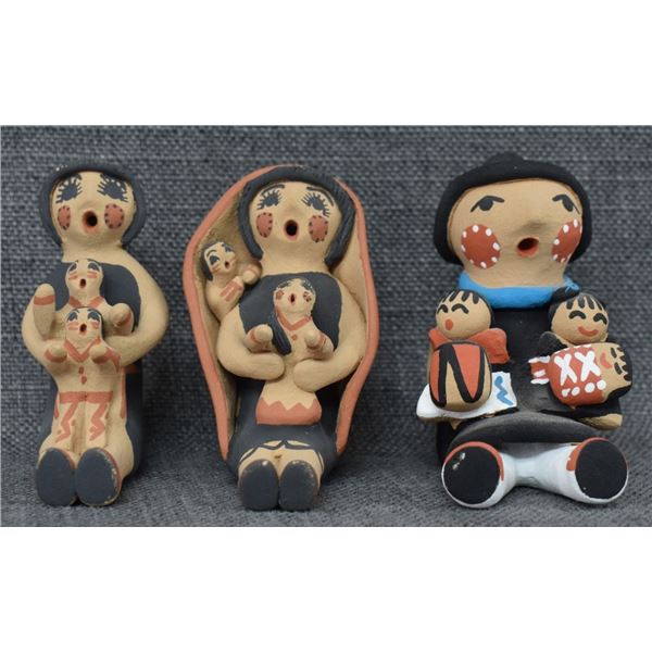 THREE JEMEZ POTTERY STORY TELLERS