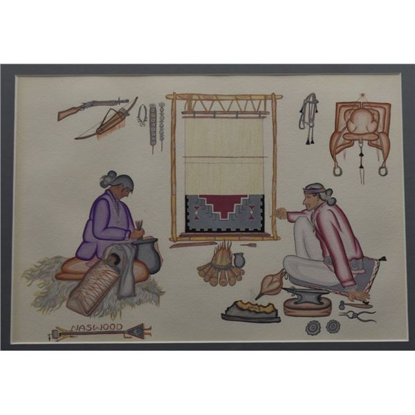 NAVAJO PAINTING (NASWOOD)