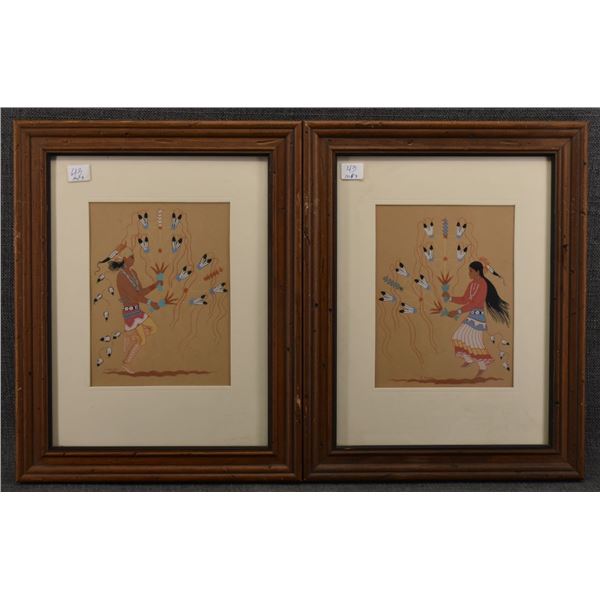 TWO NAVAJO SILK SCREENS (HARRISON BEGAY)