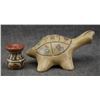 Image 3 : SANTA CLARA POTTERY TURTLE AND VASE (MARGARET AND LUTHER GUTIERREZ)