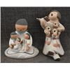 Image 1 : TWO ISLETA POTTERY STORY TELLERS (MONA AND STELLA TELLER)