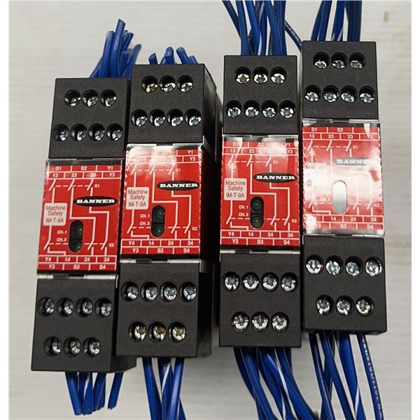 (4) Banner #IM-T-9A & IM-T-11A Safety Relays