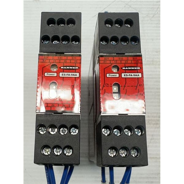 (2) Banner #ES-FA-9AA Safety Relays