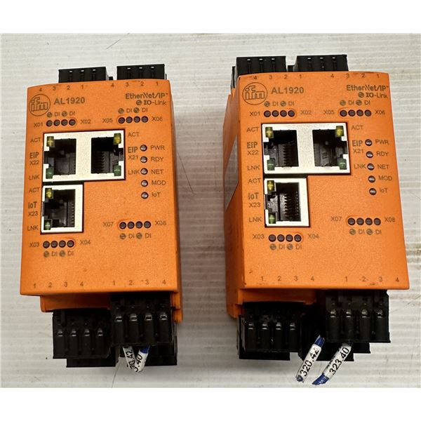 (2) ifm #AL1920 IO-Link Master Ethernet/IP