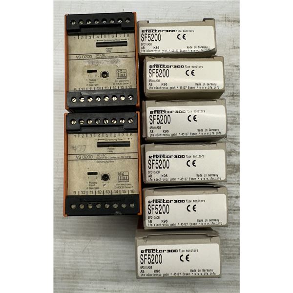 Lot of (8) ifm Items 2-#VS 0200 & 6-#SF5200