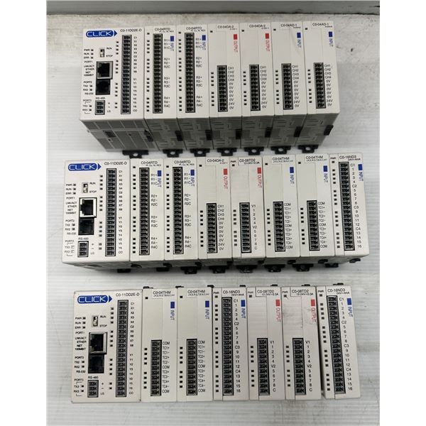 Lot of (3) Automation Direct #C0-11DD2E-D Programmable Controller w/Modules