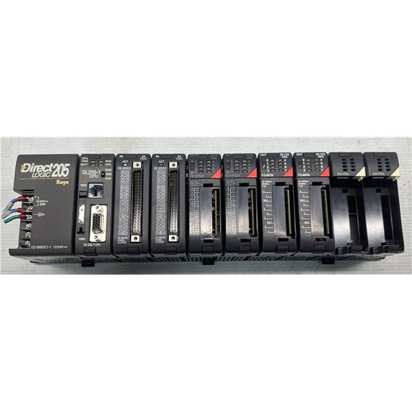 Automation Direct #D2-09BDC1-1 Direct Logix 205 Base w/#DL250-1 CPU & Modules