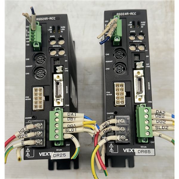 (2) Oriental Motor #ASD25A-ACC Vexta AlphaStep Closed Loop Step Motor Drivers