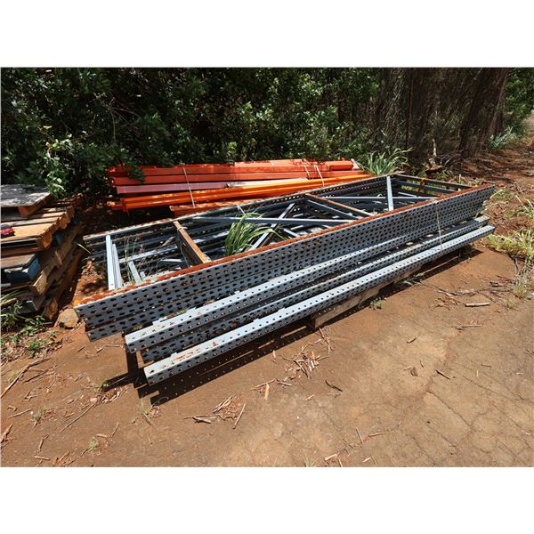 Misc. Disassembled Pallet Racking Uprights and Cross Beams