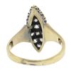 Image 6 : Antique Victorian Gold 1.6 ctw Old Mine Cut Diamond Navette Marquise Cocktail Ri