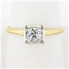 Vintage 14k TT Gold 0.56 ctw Old European Prong Diamond Solitaire Engagement Rin
