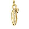 Image 5 : Classic 14K Gold 1 ctw Round Brilliant Diamond Channel Open Heart Pendant & Chai