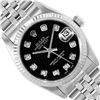 Rolex Midsize Stainless Steel 31MM Black Diamond Datejust With Rolex Box