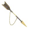 Antique Victorian Solid 14k Gold Large Detailed Seed Pearl Arrow Pin Brooch