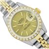 Rolex Ladies 18K Two Tone Gold And Steel Champagne Index Diamond Bezel Datejust