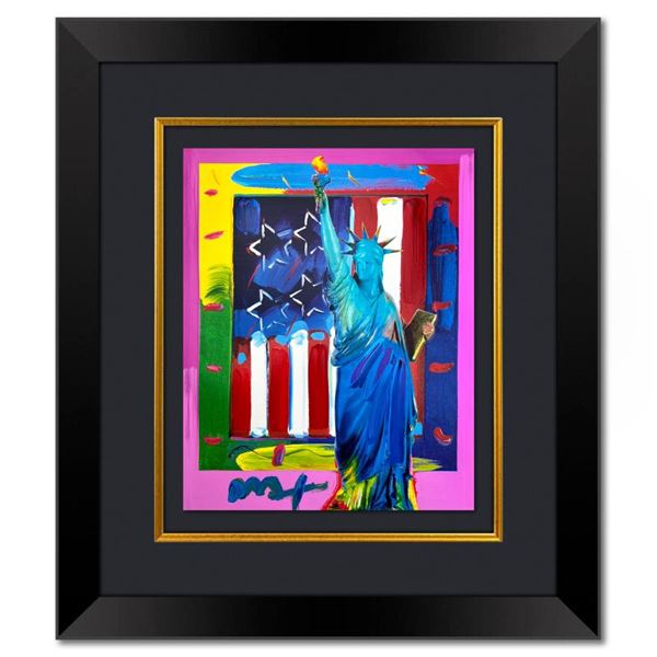 Lberty with Flag by Peter Max