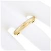 Image 3 : Unisex Classic 14k Yellow Gold Plain Dome Polished Stackable Wedding Band Ring