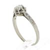 Image 8 : Antique Edwardian French 18k White Gold & Platinum Round Diamond Engagement Ring