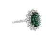 Image 2 : 14kt WG Green Sapphire & Dia Halo Ring ring