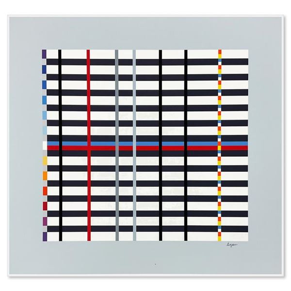Hommage du Mondrian (Light Blue) by Agam Yaacov