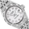 Rolex Ladies Stainless Steel Silver Diamond and 18K Gold Pyramid and Diamond Bez
