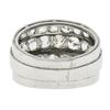 Image 7 : Antique Edwardian Platinum 2.75 ctw Chunky Old Mine Diamond 3 Row Wide Band Ring