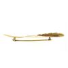Image 6 : Tiffany & Co. 14K Yellow Gold Detailed Flared Textured Curved Leaf Pin Brooch