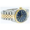 Image 4 : Rolex Mens 2T Yellow Gold And Steel Blue Index Fluted Bezel Datejust Wristwatch
