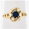 Antique 10k Gold Ostby & Barton Co. Round Sapphire w/ Pearls Original Ring