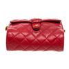 Image 4 : Chanel Red Leather Chain Buckle Flap Shoulder Bag