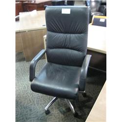 Black Leather Highback Executive Chair