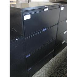Black 4 Drawer Lateral File Cabinet