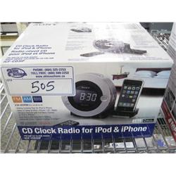 Sony CD Clock Radio W/ipod Dock