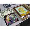 Image 1 : Large Lot Of Misc Mirrors, Artwork & Clock