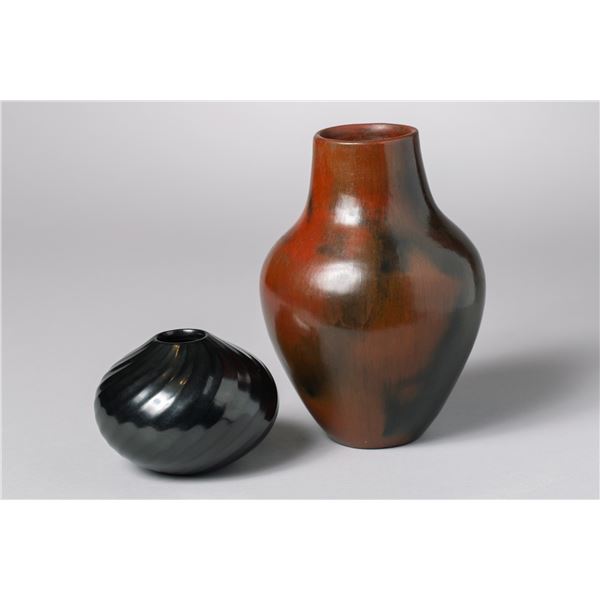 Lot of 2 Native American Pots, Denny Guitierrez (1942-2013) and Alice Cling (b. 1946)