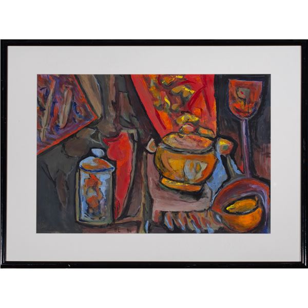 William Lumpkins (1909 – 2000) “Santa Fe Still Life”  with 1st Edition Lu