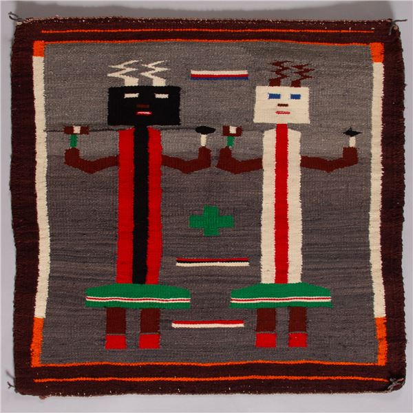 Navajao Rug Lukachukai Yeii, Ca 1950s