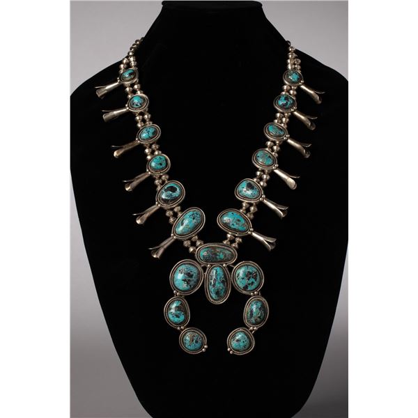 Vintage Navajo Squash Blossom Necklace