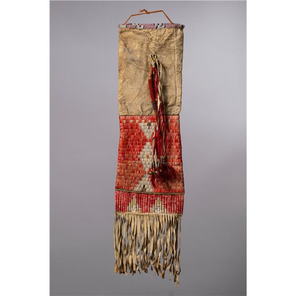Sioux Beaded and Quilled Pipe Bag, Ca 1880s-90s