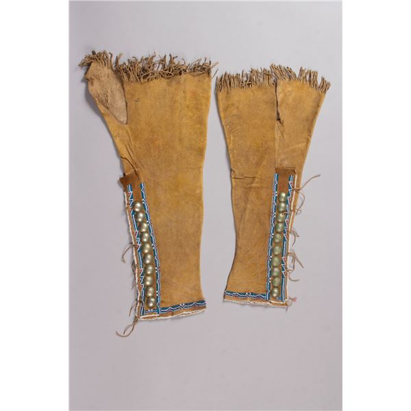 Kiowa Beaded Hide Leggings, 1890s