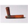 Image 2 : Catlinite Elbow Pipe Bowl with Lead-Inlay