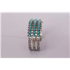 Image 2 : Vintage Zuni 3-Row Turquoise Cuff