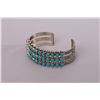 Image 3 : Vintage Zuni 3-Row Turquoise Cuff