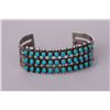 Image 3 : Vintage Zuni 3-Row Turquoise Cuff